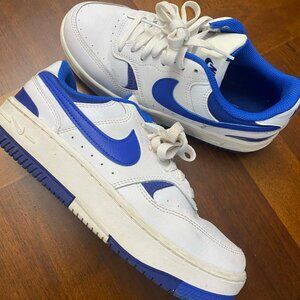 Women Nike Gamma Force Lifestyle Sneakers Size 6.5  White/Game Royal DX9176-101